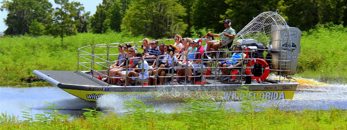 Wild Florida Airboat Ride with Transportation in Orlando, Florida