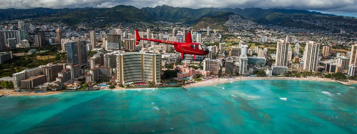 City by the Sea Helicopter Tour Doors Off or On in Honolulu, Hawaii