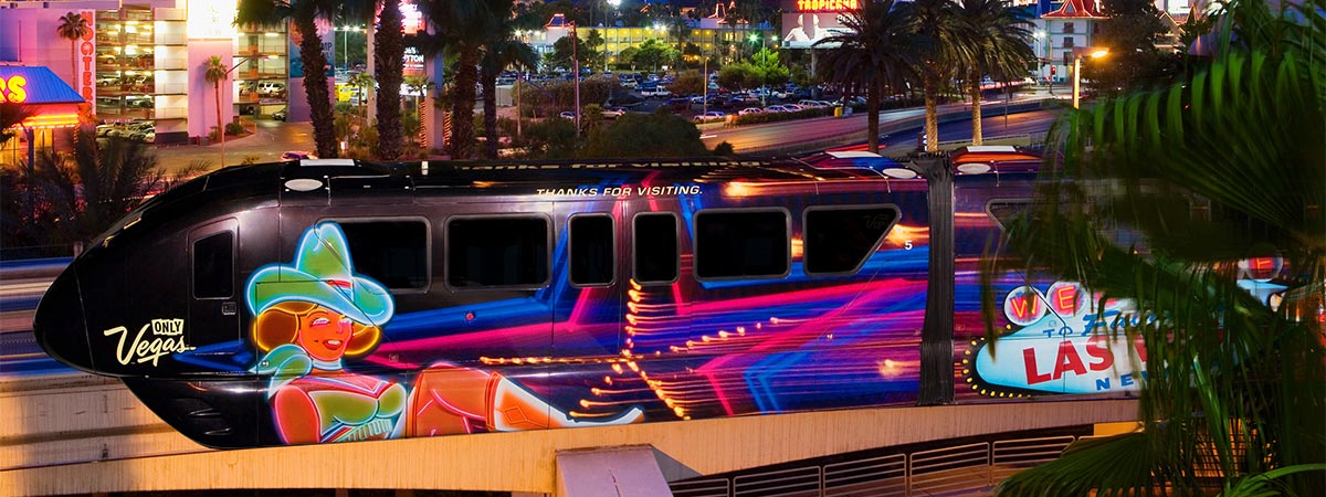 Las Vegas Monorail in Las Vegas, Nevada