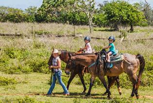 Pony Rides for Kids at Gunstock Ranch in Kahuku, Hawaii