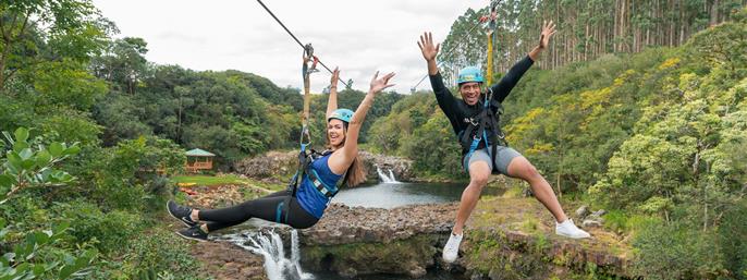 Umauma Falls & ZipLine Experience in Hakalau, Hawaii