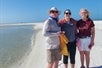 A group taking a photo on the beach on the 10,000 Island Boat Excursion in Goodland Florida, USA.
