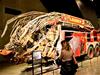 A destroyed firetruck from 9/11 on the 9/11 Memorial Tour & Priority Entrance 9/11 Museum Tickets Tour in New York City, New York, USA.