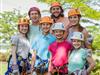 Fun for the whole family.  Ziplining at Adventure Park Ziplines in Sevierville, Tennessee