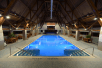 Large indoor heated swimming pool.