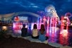 People enjoying the Dancing Waters Fountain Show in the Aquarium at the Boardwalk in Branson, Missouri.