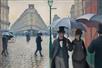 Gustave Caillebotte. Paris Street; Rainy Day, 1877. Charles H. and Mary F.S. Worcester Collection. Courtesy of the Art Institute of Chicago.