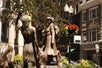 The Irish Famine Memorial Statues onThe Freedom Trail & North End North End Walking Tour in Boston Massachusetts.