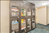 Lending locker with board games, gaming equipment and more for guests' use.