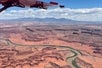 A River running through the Canyonlands on the Canyonlands National Park Airplane Tour in Moab Utah, USA.