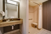 Private bathroom, accessible at Courtyard by Marriott Louisville Airport, KY.