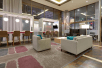 Lobby area with ample seating.
