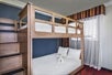 Bunk beds inside a one-bedroom suite.