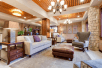 A spacious lobby area with modern furnitures.