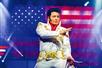 Matthew Boyce, Elvis Impersonator wearing the iconic Elvis suit at Elvis- Story of a King in Branson, Missouri.