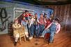 A costumed cast of the Funny Farm Dinner Feud on stage at the Shepherd of the Hills’ Playhouse Theatre in Branson, MO.