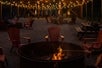 Outdoor mood lights and firepits at the Glen Blair Bar