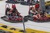 Guests enjoying their time aboard the Go Karts while they race each other at Fun Spot America.