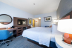 1 King bed and a flat screen TV at Hampton Inn & Suites Modesto-Salida.