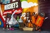 Hershey Characters with Statue