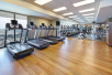 Fitness facility with cardio equipment.