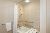 Private bathroom, accessible at Hilton Chicago/Magnificent Mile Suites, IL.