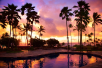 Pool area during sunset at Hilton Garden Inn Kauai Wailua Bay, HI