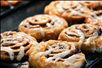 Freshly baked cinnamon rolls.