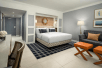 In-room living area in a guest room.