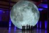 A moon exhibit at NASA Space Center Houston.
