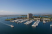 Resort exterior, Marina, and Mission Bay.