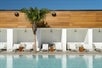 Outdoor pool cabanas at JW Marriott Tampa Water Street, FL.