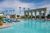 Large pool with water feature at Luxor Hotel and Casino.