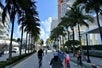 Unlimited Biking tour participants strolling Miami
