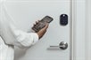 Keyless entry using the Mint House mobile app.