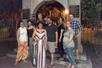 Tour group standing in front of an archway on the Night Terror Tour, Savannah Georgia.