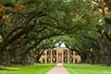 The Oak Alley Plantation on a Cajun Pride Swamp Tour in New Orleans, Louisiana.