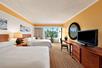 2 Queen beds, flat-screen TV at Outrigger Kona Resort and Spa, HI.