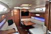 The luxury cabin on a Private Sailboat Charter to the Statue of Liberty and NYC.