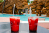Beverages served at a restaurant in Radisson Resort at the Port, Florida USA.
