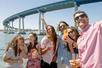 Group of friends enjoying the view at San Diego Brunch Cruise in San Diego, California