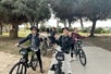 A group of girls strolling around Santa Monica with Unlimited Biking bike rentals