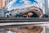 Up close view of Cloud Gate/Chicago Bean