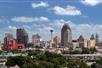 Skyline view of San Antonio, Texas.
