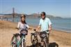 Biking near the Golden Gate Bridge on the Self-Guided Bike Tour in San Francisco
