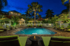 Outdoor pool at night at Southernmost Beach Resort in Key West FL.