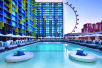 Outdoor pool at The LINQ Hotel and Casino, Las Vegas, NV.