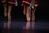 A photo of Pointe shoes with design