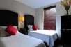 2 twin beds at Washington Jefferson Hotel, New York, NY. 