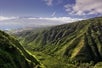 The mountains of Maui seen from the air on the West Maui Mountains and Molokai Helicopter Tour in Hawaii USA.